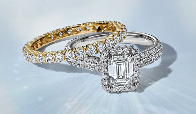 Emerald cut engagement online rings canada